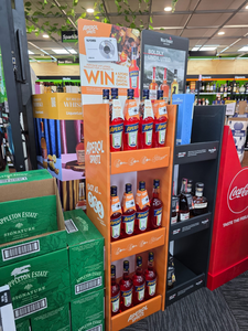Exhibidor de Cartón Promocional de 4 Niveles con Diseño de Personajes de Dibujos Animados para Bebidas, Vino y Latas de <span class=keywords><strong>Coca</strong></span> Cola, de Proveedores Chinos - Product Image 3