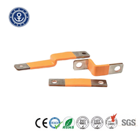 Barre omnibus 600A en cuivre, barre omnibus en feuille de cuivre isolée flexible haute température sur mesure pour équipement de distribution d'énergie