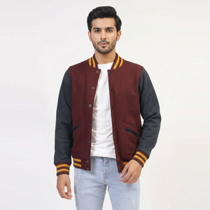 2025 New Arrival Custom Print Embroidered Varsity Jackets Custom <b>Men</b> Baseball Jacket Oversized Jacket For <b>Men</b> - Product Image 1