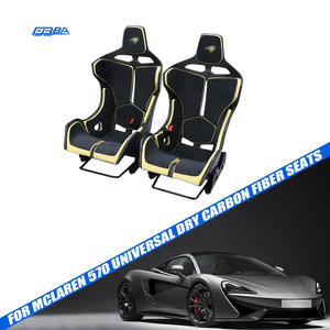 Siège de voiture en cuir Alcantara Napa et fibre de carbone sèche avec logo brodé en acier de qualité supérieure pour McLaren 570 - Product Image 1