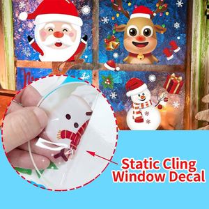 Autocollants électrostatiques amovibles personnalisés pour Noël, autocollants en vinyle découpés sur mesure pour fenêtres, impression d'autocollants statiques - Product Image 5