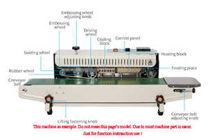 FR 900 Continuous Band <b>Sealer</b> Automatic Aluminum Foil Plastic <b>Bag</b> Heat Sealing <b>Machine</b> - Product Image 5