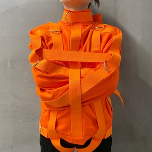 Jaket Medis Kanvas Oranye dengan Gesper Logam, Pakaian Pengikat Manikur, Pakaian Pengikat Diri untuk Penjara yang Aman - Product Image 6