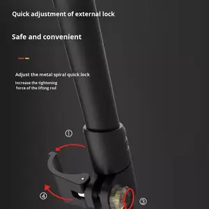 Треккинговая палка из алюминиевого сплава для активного отдыха, 3-секционная, телескопическая, с регулируемой длиной 62-135 см и резиновым наконечником, костыль-трость - Product Image 3