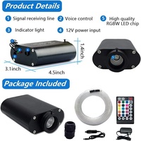 12W 12V RGBW Led fibre optique lumières Kit moteur éclairage professionnel pour Bars fêtes plafond toit de voiture