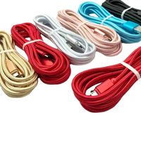 Câble de données USB Type-C de haute qualité 6A à charge rapide, câble de charge Type-C vers Type-C en nylon tressé, compatible avec iOS