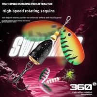 Umpan Pancing Komposit Sequin Spinnerbait Metal Jig Umpan Keras Buatan Dengan Kait Perlengkapan Memancing untuk Ikan Bass