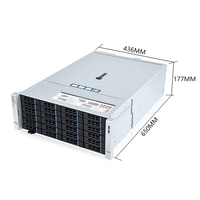 Chasis de rack de 24 bahías 4U de alta calidad personalizado SAS/SATA plano posterior directo carcasa de servidor de PC de aluminio ventilador de refrigeración USB