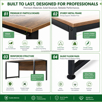 Table d'ordinateur portable industrielle en bois, poste de travail d'étude et d'écriture, mobilier de maison, bureau, table de travail, bureau d'ordinateur