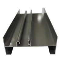 Profilé d'extrusion en aluminium anodisé alcalin 6063 architectural, finition mate sablée de qualité supérieure pour mur-rideau