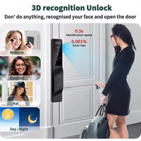 Serrure de porte intelligente Tuya avec reconnaissance faciale 3D, biométrique automatique, carte RFID, application Wifi, caméra de sécurité, empreintes digitales, serrures numériques