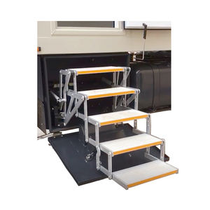 RV camping-car <span class=keywords><strong>caravane</strong></span> van électrique pliant étape aluminium remorque camion camping-car côté pli étape capacité de charge 200kg lumières LED - Product Image 5