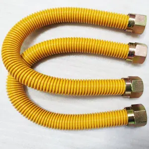 Factory price flexible corrugated conduit fittings tight and coated metal gas pipe