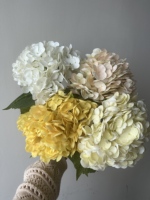 Buket Bunga Hydrangea Buatan Tangan RK353 dari Lateks Real Touch, Bunga Hydrangea Artifisial untuk Dekorasi Pernikahan dan Rumah, Rangkaian Bunga