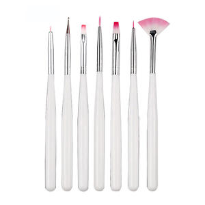 Ensemble de 7 pinceaux pour nail art, liner, pointillage, peinture, <span class=keywords><strong>dessin</strong></span>, sculpture, stylo UV, gel, outil de manucure, pinceau à ongles - Product Image 4
