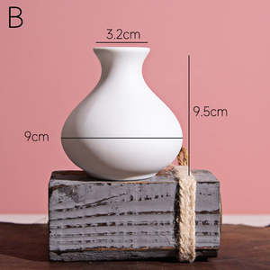 Handmade <b>Vase</b>, Minimalist Tabletop Art Bisque Pure White <b>Porcelain</b>, Flower Bud <b>Ceramic</b> <b>Vase</b> for Living Room Decoration - Product Image 4