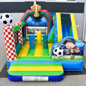 Castillo inflable de fútbol, tobogán inflable, brincolín deportivo comercial para niños - Product Image 4