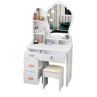 Coiffeuse moderne minimaliste compacte et multifonctionnelle pour chambre, salle de bain et salon