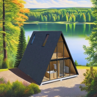 Villa de luxe en conteneur triangulaire préfabriquée à ossature en acier avec des caractéristiques de design élégantes pour une utilisation en chambre, en centre de villégiature, en bureau et en magasin