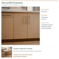 Meuble de cuisine moderne en bois massif avec portes à battants, aménagement en îlot, boîtes de rangement en MDF, unités modulaires et tiroirs à fermeture amortie