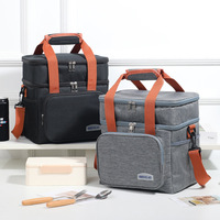Glacière isotherme portable double couche de 12 L pour pique-nique et repas en plein air