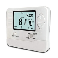 Termostato de bomba de calor de aire acondicionado de habitación electrónico no programable Suuwer 24V para el hogar