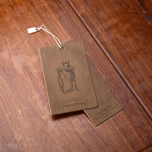Etiqueta colgante de pantalones vaqueros reciclados de lujo, etiqueta de papel en relieve impresa personalizada, logotipo propio, marca, borde cortado con láser, etiqueta colgante de ropa para ropa - Product Image 6