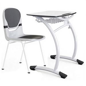 Chaise de bureau moderne pour étudiant, design ergonomique, ensemble mobilier scolaire, table d'étude, table de classe, ensemble chaise et table avec porte-stylo - Product Image 3