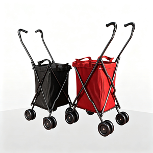 Chariot de courses de supermarché 340L en treillis métallique chromé, robuste, avec roues pivotantes silencieuses, grande capacité, pour usage commercial et de détail, kit complet - Product Image 2