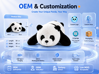 Peluche IA, PaPa Panda avec yeux qui clignent et sons interactifs, renforce les liens émotionnels et les compétences sociales à travers le jeu, OEM/ODM