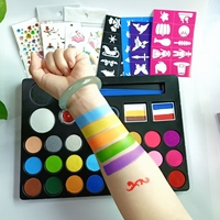 Kits de peinture faciale non toxiques pour enfants avec 26 couleurs à base d'eau, craie pour cheveux, maquillage à séchage rapide pour peaux sensibles
