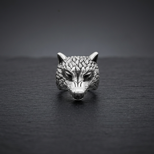 Bague Tête de Loup - Minimaliste pour Femme en Argent 925 - Product Image 3