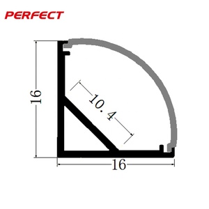 ZL-1616B Nuovo Profilo in Alluminio a V per LED Angolare, Montaggio a 45 Gradi per Illuminazione - Product Image 2