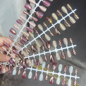 XS/S/M 30 Uds puntas <span class=keywords><strong>de</strong></span> <span class=keywords><strong>uñas</strong></span> <span class=keywords><strong>de</strong></span> ojo <span class=keywords><strong>de</strong></span> gato <span class=keywords><strong>de</strong></span> vidrio mezcla <span class=keywords><strong>de</strong></span> <span class=keywords><strong>dos</strong></span> <span class=keywords><strong>colores</strong></span> cubierta completa forma <span class=keywords><strong>de</strong></span> almendra corta puntas <span class=keywords><strong>de</strong></span> <span class=keywords><strong>uñas</strong></span> artificiales Rojas prensa en las <span class=keywords><strong>uñas</strong></span> - Product Image 1