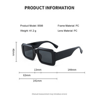Lunettes de soleil rectangulaires à monture étroite pour hommes, verres PC UV400, monture complète, unisexe, protection solaire pour l'extérieur