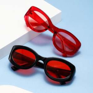 Lunettes de soleil ovales colorées à grande monture, avec logo personnalisé, couleur bonbon, tendance 2025, protection UV400, pour femmes - Product Image 1