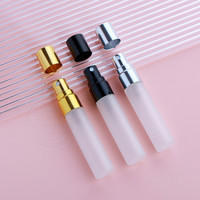 Flacons de parfum miniatures personnalisés avec logo, vaporisateurs, flacons de parfum vides en verre givré, 3 ml, 5 ml, 10 ml, cylindriques, impression sérigraphique