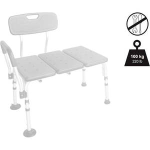 Siège de bain pour adulte avec poignée, banc de transfert noir pour personnes âgées PEPE P30019 - Product Image 5