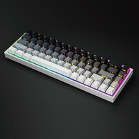 Teclado Mecánico RGB de 68 Teclas, Interruptores Azules Intercambiables en Caliente, Conexión USB C, Compacto, para Juegos, Compatible con Laptop y PC de Escritorio, Venta al Por Mayor
