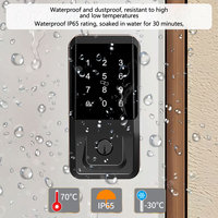 Serrure de porte intelligente Aurelysse IP65 en aluminium avec contrôle par application Tuya TTlock, entrée par mot de passe et prise en charge de la carte mémoire pour la sécurité domestique