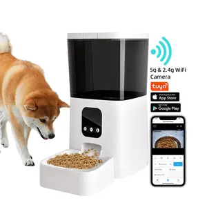 Huisdierenproductleverancier Van Hoge Kwaliteit 6 L Capaciteit Automatische Kattenhondenvoer Dispenser Wifi-App Bediening Slimme Huisdiervoeder