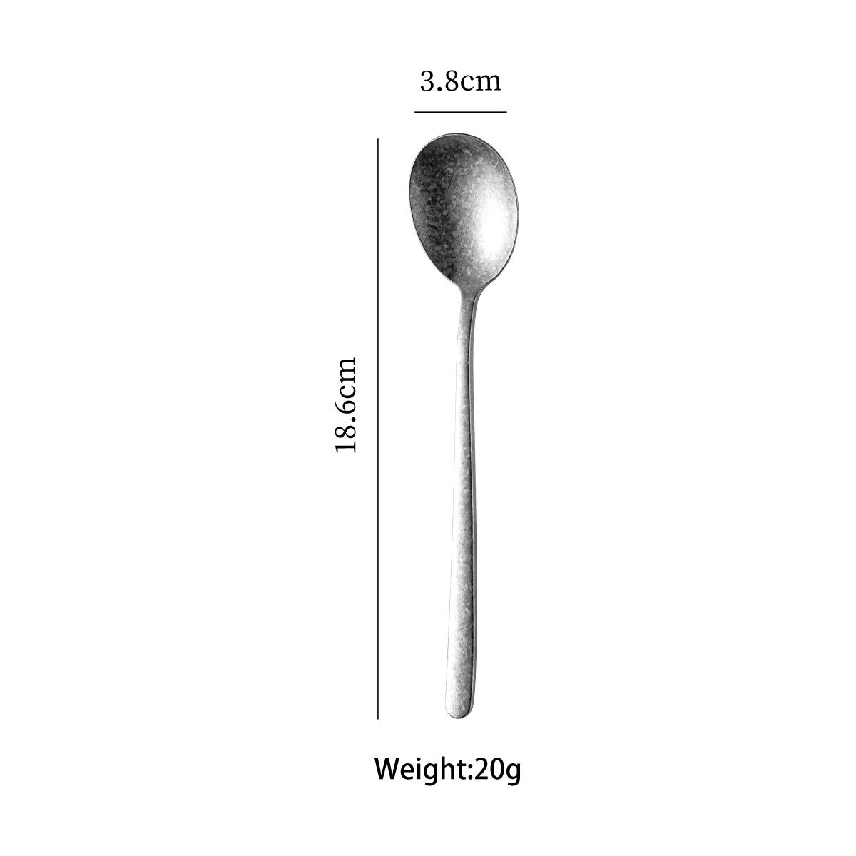 Pure titanium Korean-style spoon (original steel color)