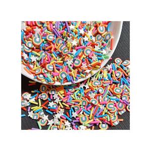 Figuras de <span class=keywords><strong>arcilla</strong></span> de corte largo de estrellas de caramelo coloridas, rociadores mezclados, rodajas de cerámica suaves para manualidades DIY, accesorios - Product Image 6