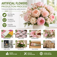 Fleurs artificielles réalistes en soie, toucher naturel, faites à la main, vertes et blanches, roses, hortensias, anthuriums, alocasias – Vente en gros usine