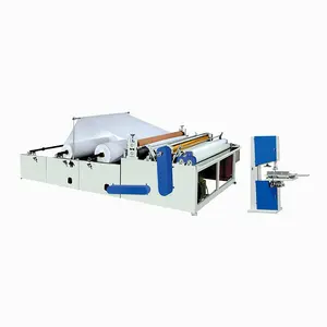 Toilet tissue paper cutting machine roll band saw paper rewinding cutter machine production line