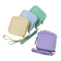 Mini vente Silicone carré porte-monnaie 12.5CM mignon pochette d'argent portefeuille grande capacité sac cosmétique mallette de rangement porte-clés porte-monnaie