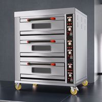 Four à pizza portable à gaz 500°C, micro-boulangerie avec cheminée à vapeur, pierre réfractaire, OTG, four de 60 litres, 9060, électrique, Ferre Kompor Dengan India