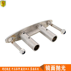 Bollards dissimulés à double couche de huit pouces, quincaillerie marine avec cornes de bœuf en acier inoxydable, bollards à quatre poteaux à poussée et traction - Product Image 6