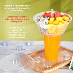 <strong>Plastic</strong> <strong>Cup</strong> With Lid PP <strong>Cups</strong> <strong>Plastic</strong> Custom Logo Support for Coffee Shop Brand Daily Drink Packaging - Product Image 1