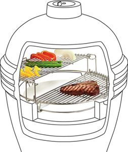 Expansor de cocina de acero inoxidable Auplex, medio deflector de calor, accesorio para barbacoa Kamado, sistema eficiente de división <span class=keywords><strong>Conquer</strong></span>, Material metálico - Product Image 4